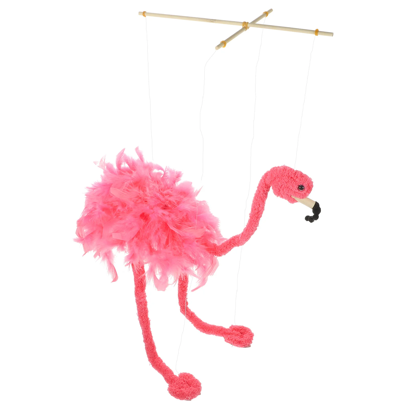 

Flamingo Marionette Yarn Puppet Ostrich Marionettes String Puppets Bird Puppet Strings Walking Puppet Interactive Educational