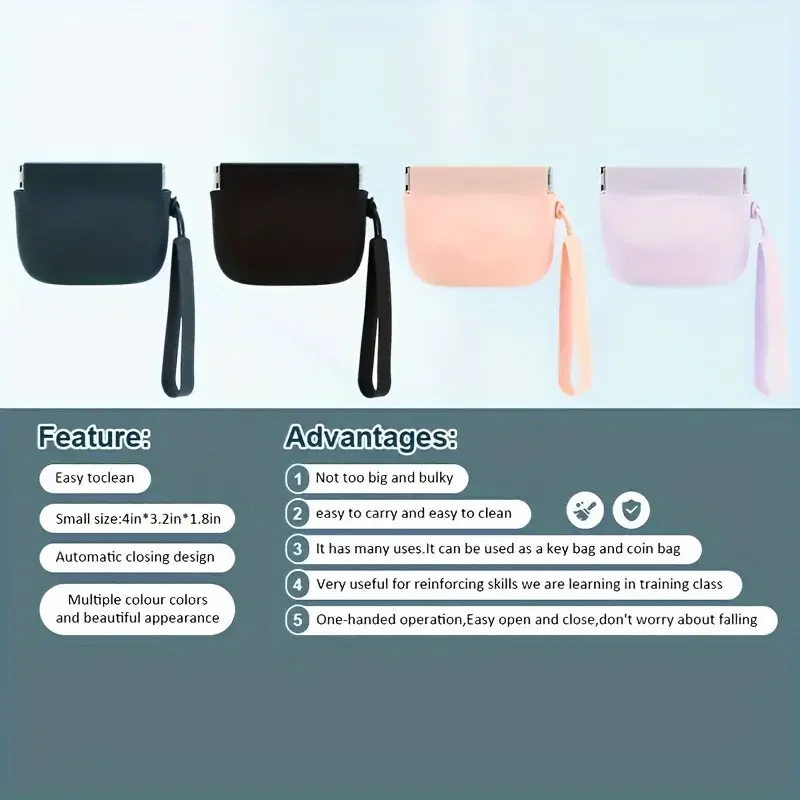 1pc silicone dog treat bag   bag portable travel training bag details 8