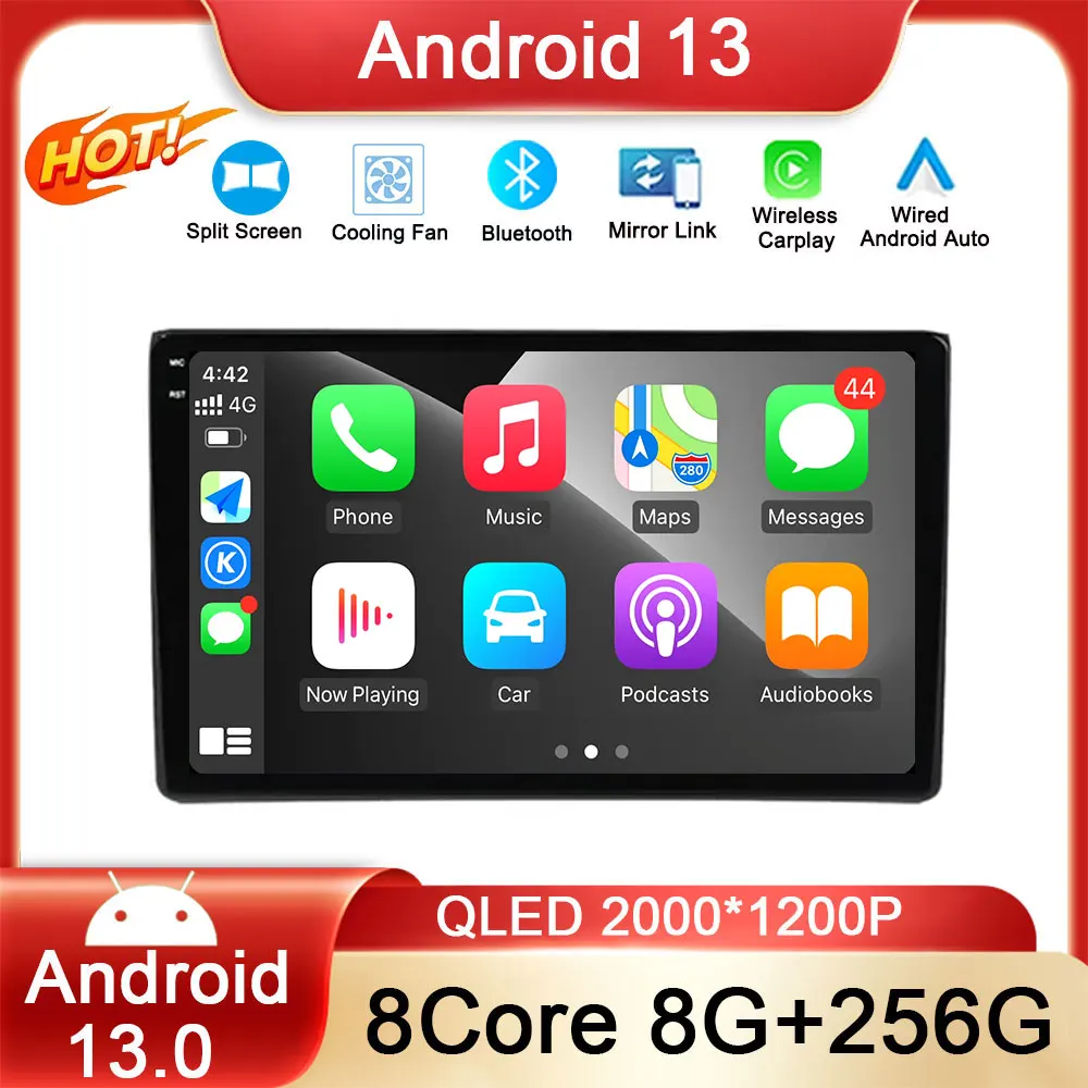 

Android 13 for Audi A4 II 2 B6 III 3 B7 2000-2009 S4 2002-2008 RS4 2005-2009 4G Car Radio Multimedia Carplay Stereo WIFI Carplay