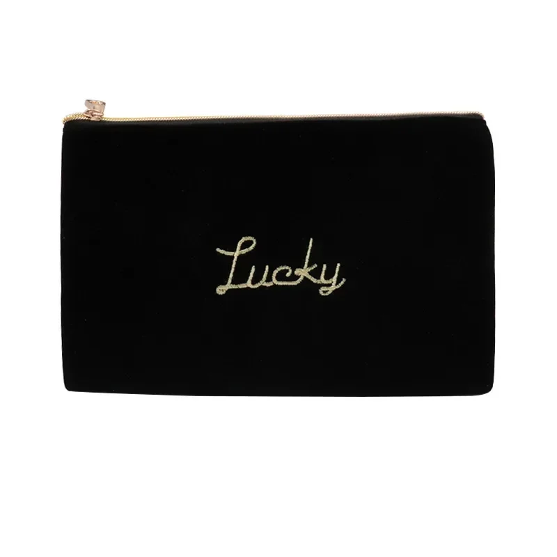 Women Zipper Velvet Make Up Bag Travel Large Cosmetic Bag for Makeup Solid Color Female Make Up Pouch Necessaries Storage bag 3