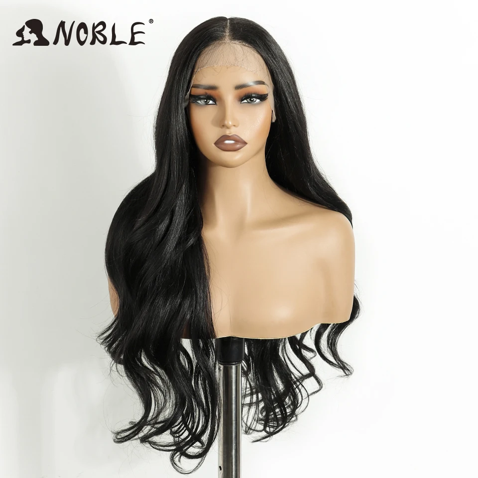 Noble HD Transparent 13X6 Lace Body Wave Ombre Blonde Highlight Wigs 26 Inch Baby Hair Lace Frontal Wig Wave Lace Wig For Women