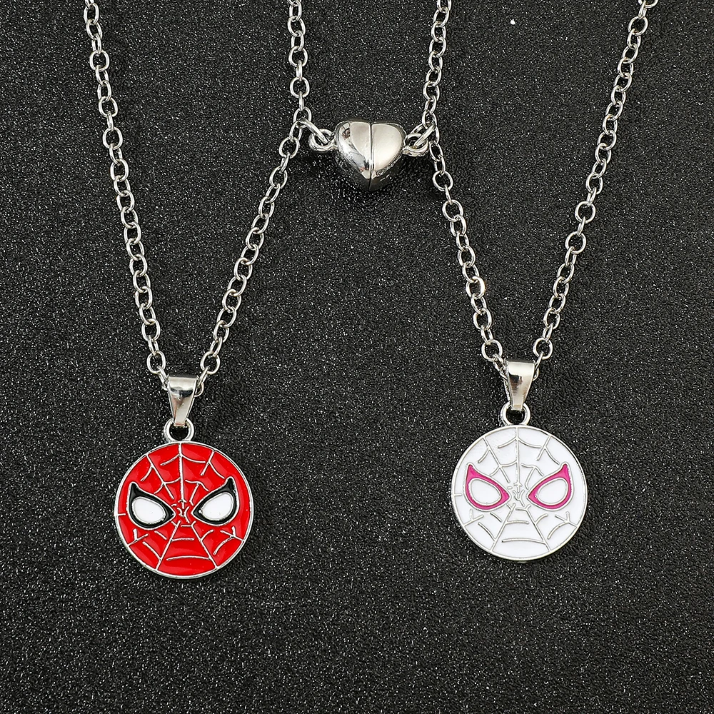 SIXDUTON Spiderman Collana Con Ciondolo, Decorativi Leggeri Inox Leggero Ciondolo, Regalo Per Ragazzi E Ragazze (Argento - Foto 7