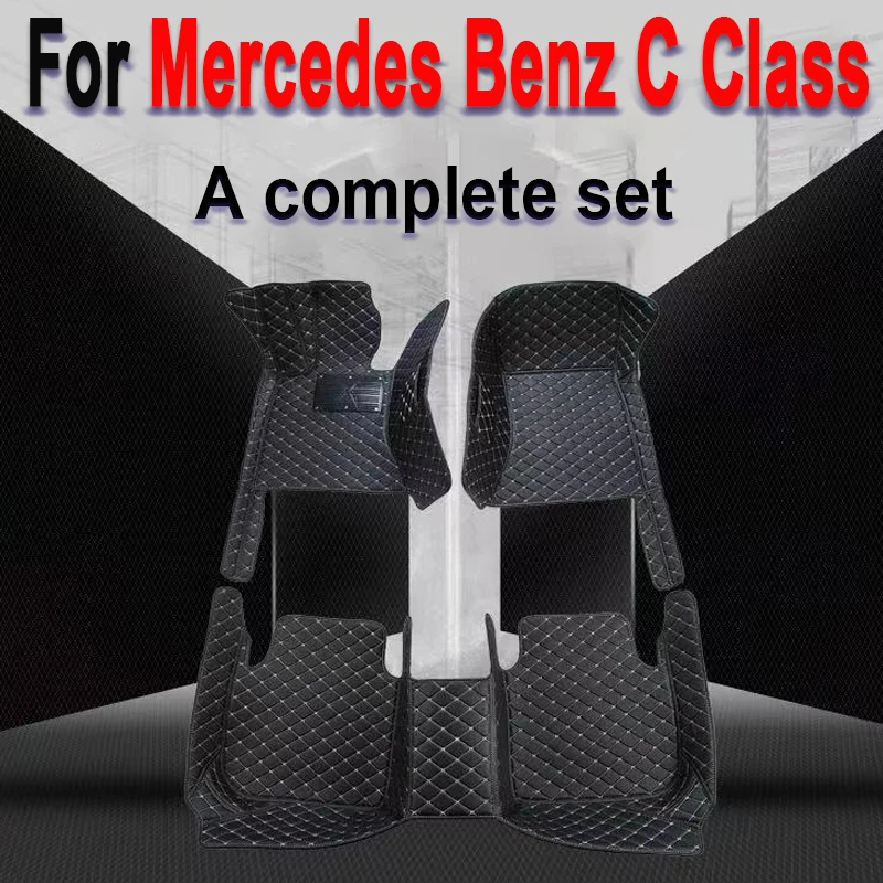 

Пользовательские 3D Автомобильные Коврики для Mercedes Benz C Class W203 2004-2007 W204 W205 W206 2023, аксессуары для интерьера из искусственной кожи