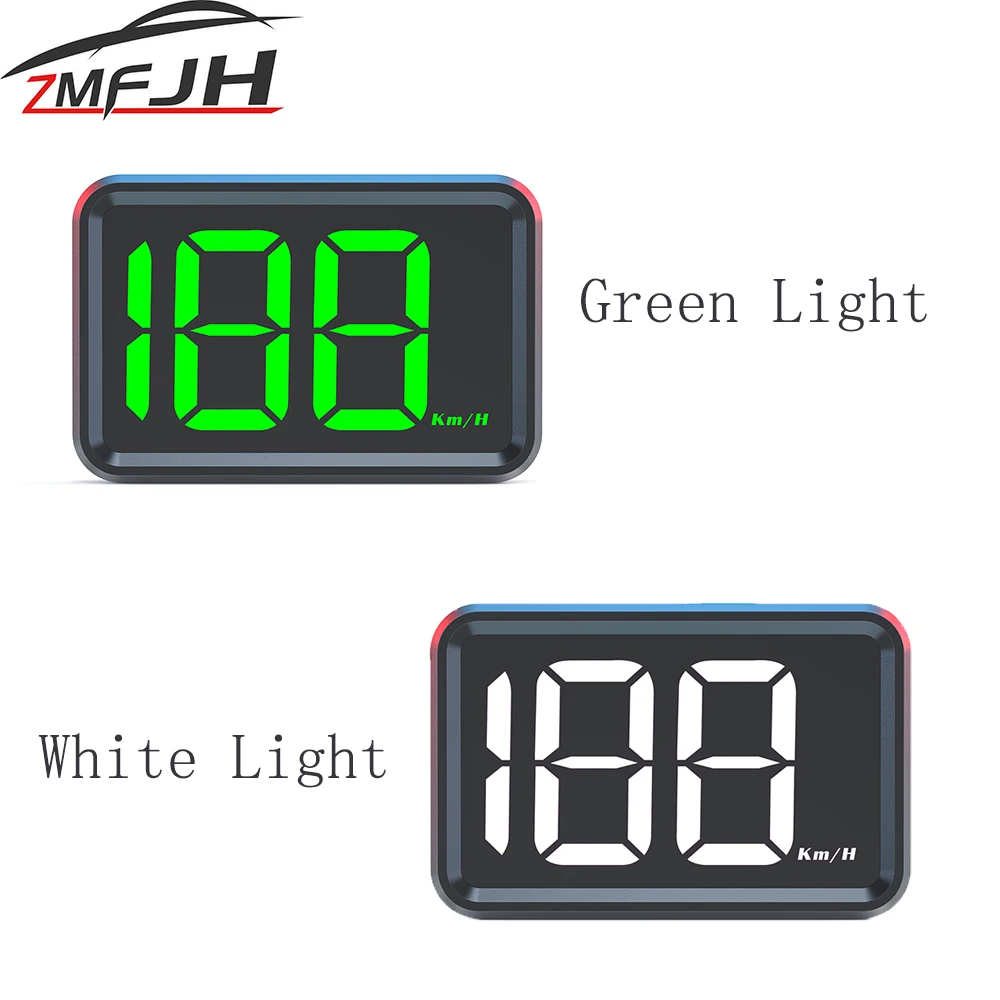 X1 GPS HUD Speedometer KMH Speedometer All Cars Head Up Display White/Green Light Big Font Plug and Play Auto Electronic