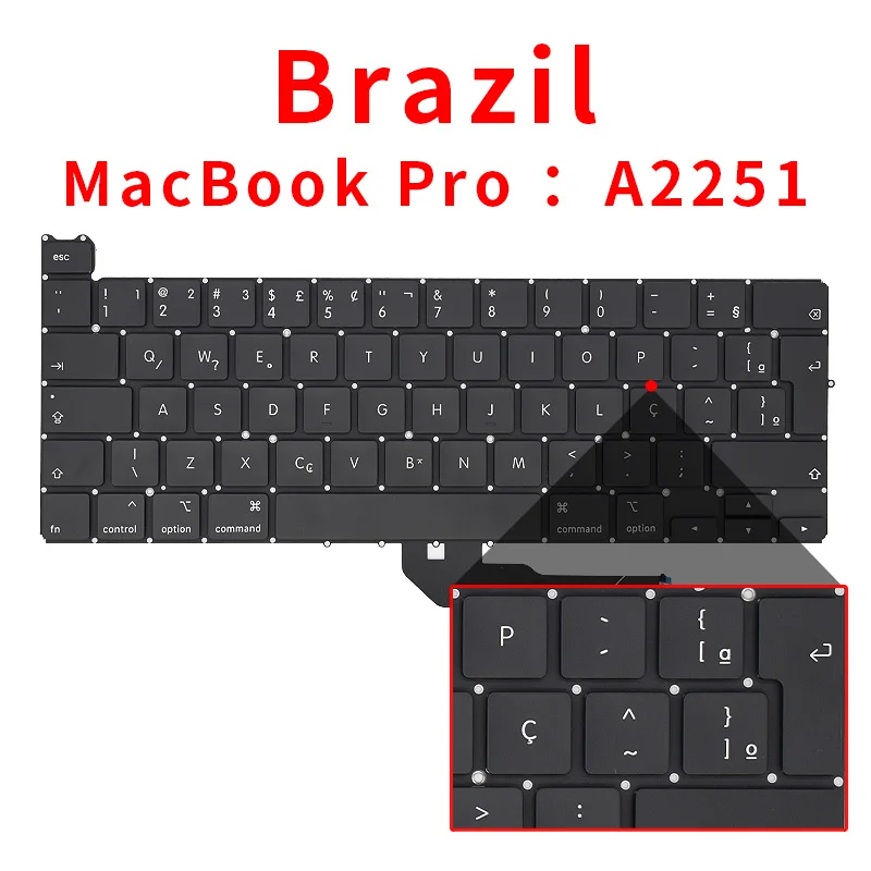 Multi-Language Laptop Keyboard for MacBook Pro Retina 13.3