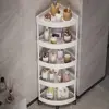 Toilet storage rack corner rack floor standing toilet bathroom triangle corner storage rack crevice multi-layer kitchen 4