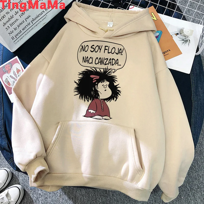 Mafalda hoodies masculino impresso hip hop camisolas