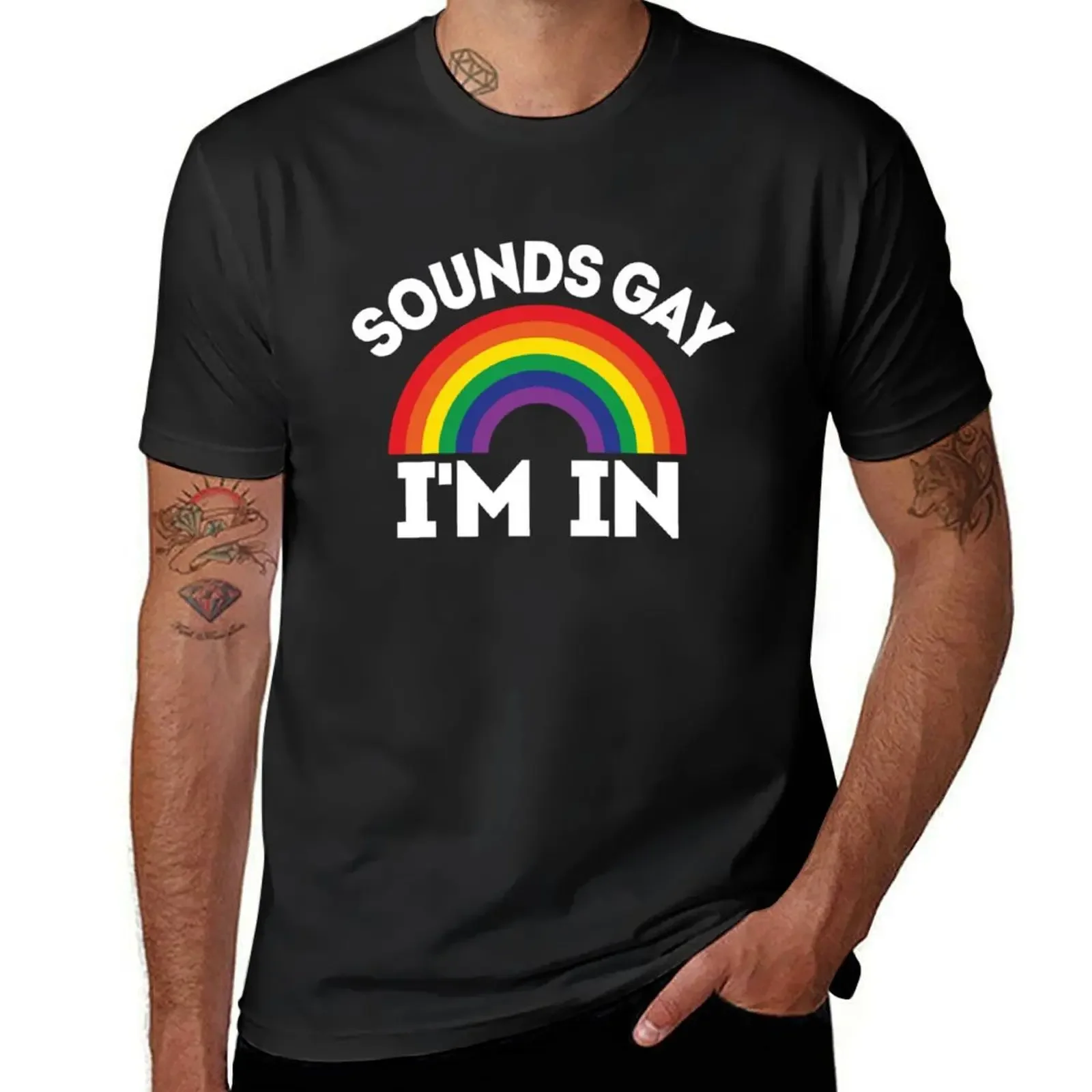 

Sounds Gay I'm In T-shirt graphics anime clothes Men's clothing