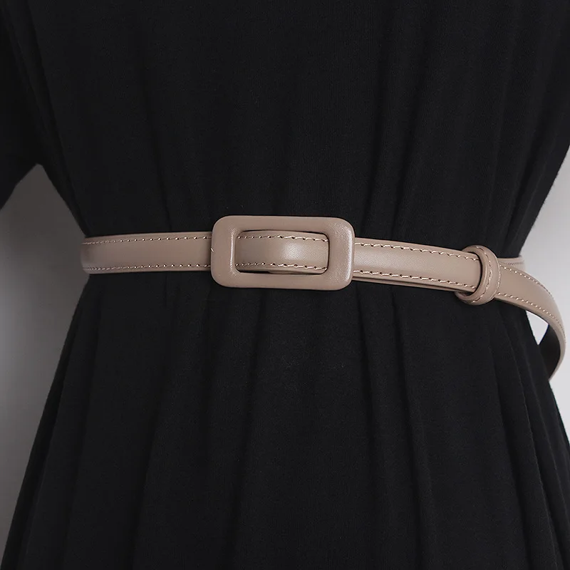 

Women's Korean square buckle leather belt for women decorative dress skirt female belt design