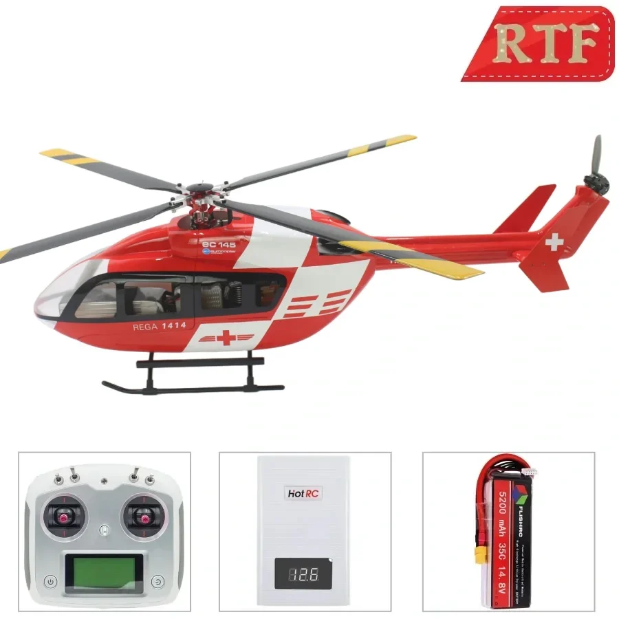 Hélicoptère RC RTF Mode 2 - 6 Couleurs Disponibles - Vol Stable