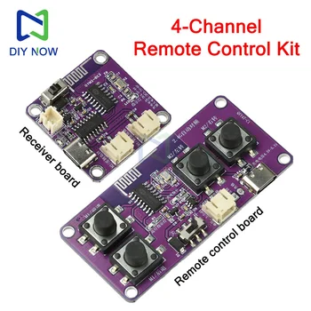 Kit Modulo Ricevitore Telecomando a 4 Canali per Auto RC Fai-da-Te, Scheda Integrata Ricevitore ESC per Auto, Barche e Robot RC