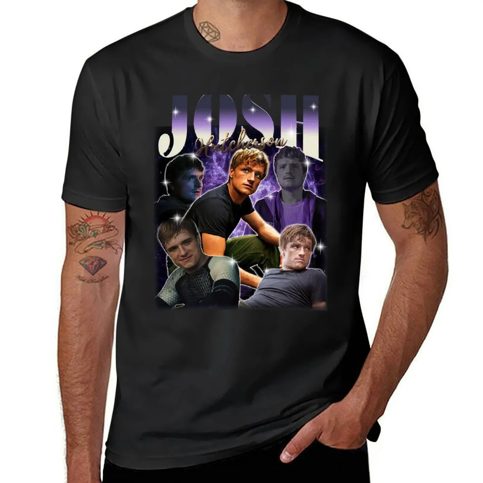 

Josh Hutcherson 90s T-Shirt anime blanks summer clothes T-shirts for men cotton