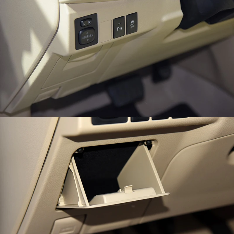 For Toyota Corolla Levin 2014-Car Driving License Side Coin Box Glove Box Dashboard Lower Left Storage glove box lid,car console storage box