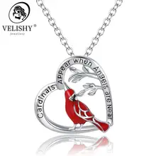 

HOT! Cardinal Parrot Necklace Red Bird Cardinals Pendant Memory of Someone Gift