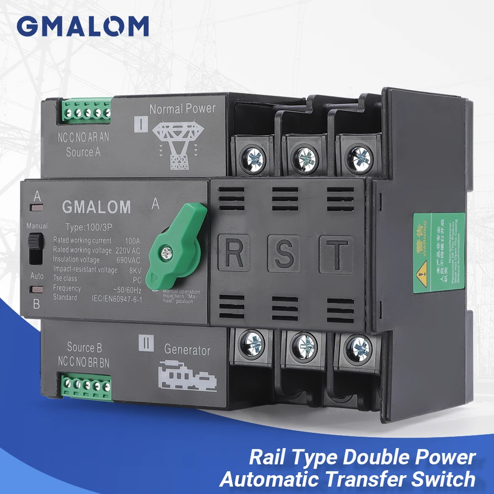 ATS Electrical Selector Switches Dual Power Automatic Transfer Switch ...