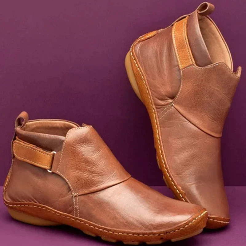 

2024 Stylish Women's Boots Flats Womens Waterproof Ankle Boots Anti Slip Short Boots Ladies Casual Shoes Botas Largas De Mujer