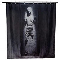 Factory Han Solo in Carbonite Fabric Shower Curtain Soft Polyester Gray Bathroom Curtain Set Accessory for Home Decor with Hooks 1