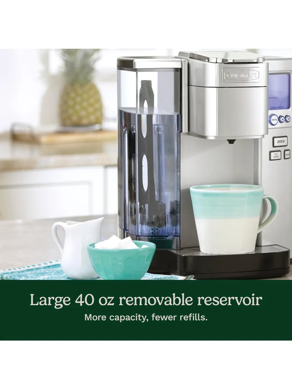 Coffee Maker, Single Serve 72-Ounce Reservoir Coffee Machine, Programmable Brewing & Hot Water Dispenser, Stainless Steel 5