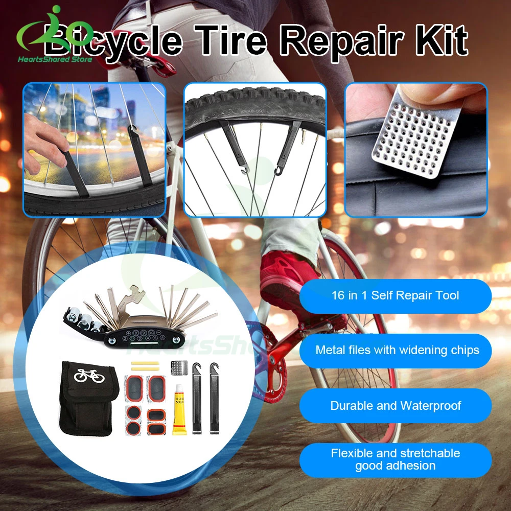 

Набор инструментов для ремонта велосипеда, инструмент для накачивания шин, портативный, для горных дорог