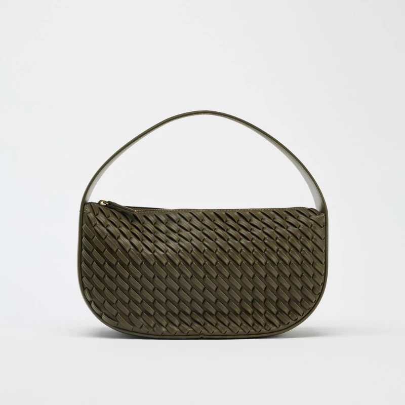 Women Daily Shoulder Adjustable Strap Woven Simple Hobo Solid Color Stylish Shoulder Bag Shopping Bag