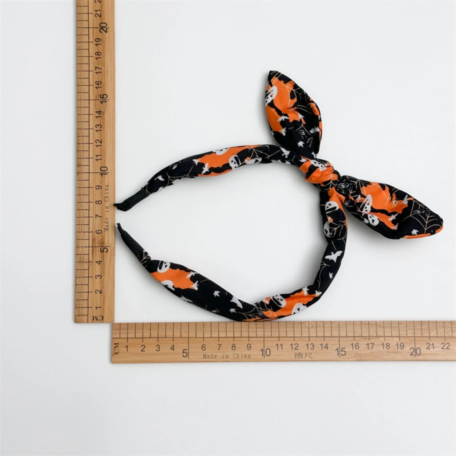 1pc Halloween Bunny Ear Headbands Set: Cute & Spooky Pumpkin, Bat, Ghost Prints Hair Accessories For Women And Girls