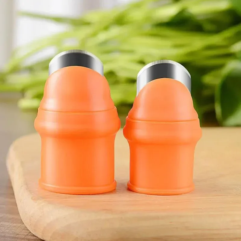 1set Silicone Finger Protector Thumb Knife Protector Gears Cutting Vegetable Iron Nail Pick Grape Picker for Garden Orchard