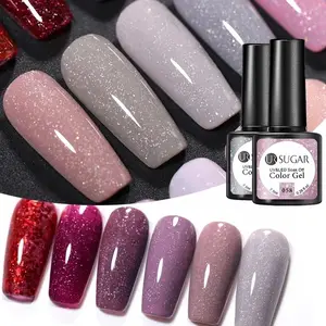 UR SUGAR 7.5ml Glitter Shiny Color Nail Gel Polish Semi-permanent Varnish Soak Off Nail Art Base Top Coat UV LED Gel Manicure