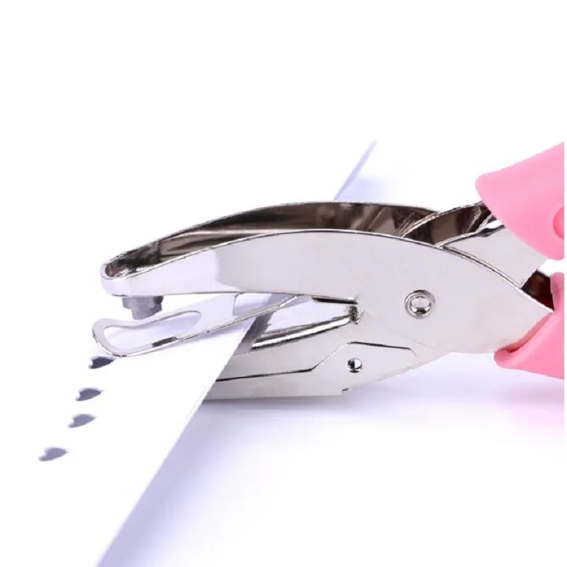 1-Hole Protable Hole Punch 6mm,3mm,1.5mm Circle Pattern, Heart Pattern and Star Pattern; Handle Single Hole Puncher
