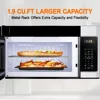 30-inch over range microwave, stove microwave, 1000 watts, LED light, 13.5 "glass turntable, stainless steel 5