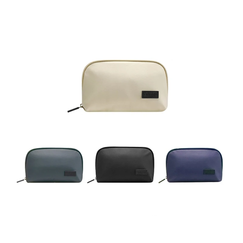 PU Leather Digital Storage Bag Cosmetic Case Large Capacity Waterproof Storage Bag For Mobile Phone Data Cable Solid Color 3