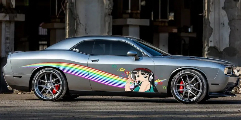 

Anime Car Wrap, Sexy Anime Stickers, Manga Theme Side Car Wrap, Street Racing Graphic, Anime Car Vinyl Decal, Large Vehicle Grap