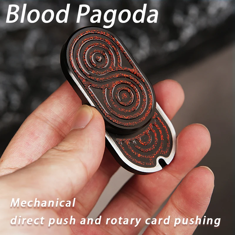 Fidget Toys Anti Stress Toys Mechanical card-pushing metal alloy EDC magnetic force rotation slider fidget spinner stress-relieving toy children's toy
