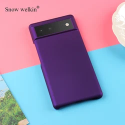Luxury Rubberized Matte Hard Plastic Case Cover - Sleek Protection - Pixel 6 Pro (Purple)