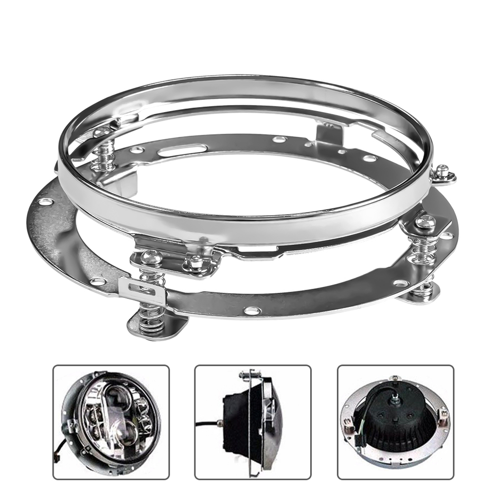 7 inch LED Round Headlight Ring Mounting Bracket For Jeep Wrangler JK Suzuki Samurai Car for Harley Softail Touring FLD
