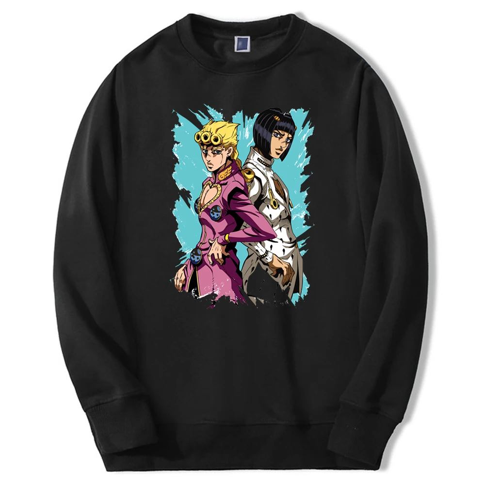 

JOJO's Bizarre Adventure Golden Wind Hoodie Sweatshirts Japan Anime JOJO Men's Sudaderas Long Sleeve Crewneck Fleece Tracksuit