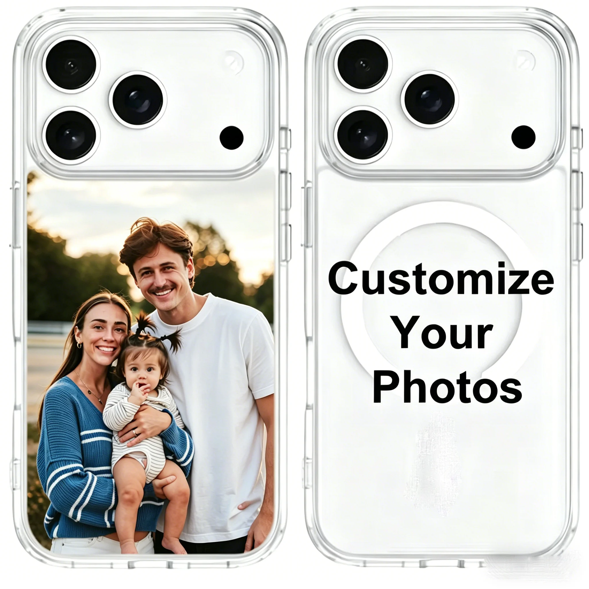 Premium Transparent Magnetic Phone Case - Custom Design
