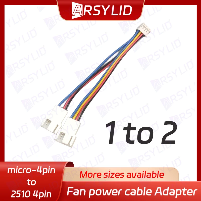 Pwm fan expansion cable Pwm fan cable Conversion cable adapter 4pin fan Adapter cable Convert extension cords VGA card mirco 4pin to mini fan 11cm Support temperature adjustment