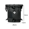 VC Men's Functional Black Backpack Trend Canvas Patchwork Design Backpack Large Capacity Travel Backpacks for Men School Bag 6