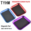 RC Screw Tray with Magnetic Pad Aluminum Magnet Screw Tray Storage Plate for RC Aircraft, Automotive, Boat Repair Tools 1