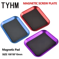 RC Screw Tray with Magnetic Pad Aluminum Magnet Screw Tray Storage Plate for RC Aircraft, Automotive, Boat Repair Tools 1