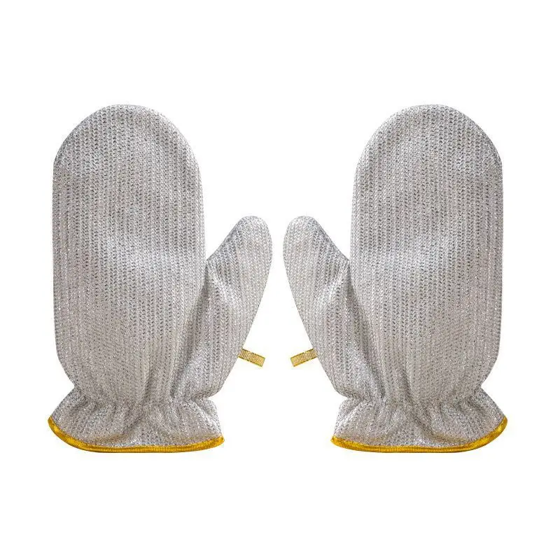 Rust Removal Cleaning Gloves Kitchen Insulation Gloves Steel Wire Dishwashing Cleaning Cloth Waterproof Pot dishwashing gloves cleaning gloves