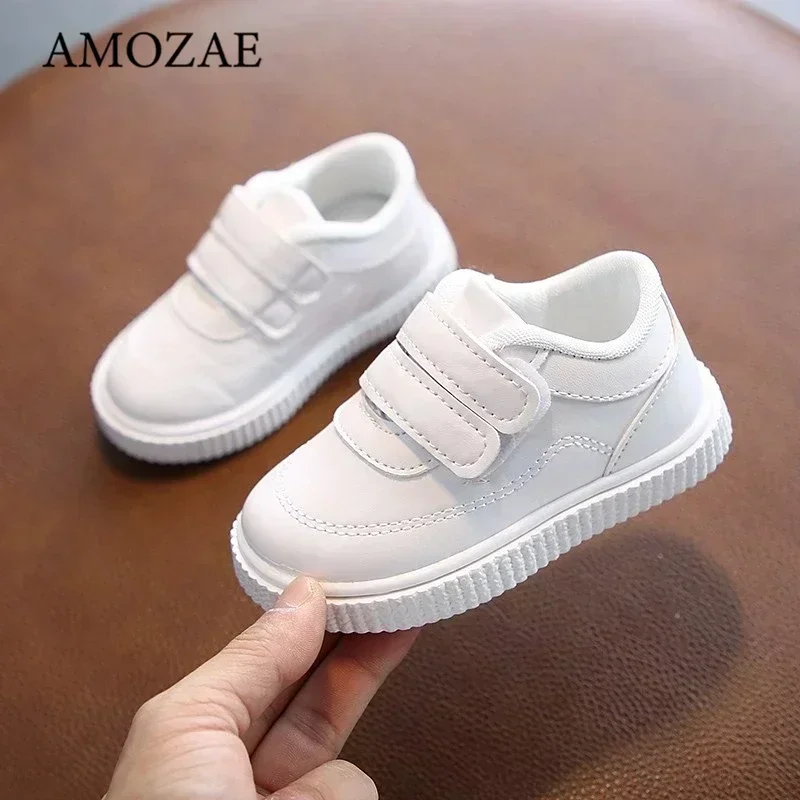 Baby Shoes Children's Leather White Shoes For Girls Kids Sneakers Boys Sport Flexible Sole Trainers School Running sports shoes baby shoes kids sneakers kids shoes kids sports shoes