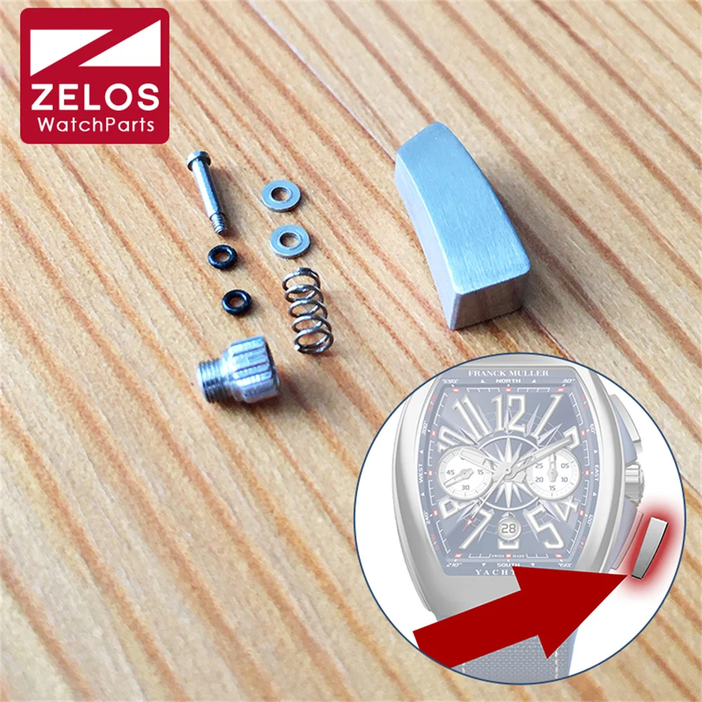 Pulsante Di Spinta In Acciaio Per Orologio Cronografo Fm Franck Muller Vanguard Yachting V45