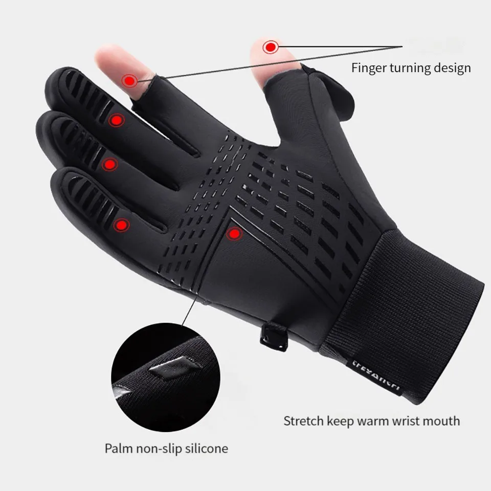 GTUBIKE Winter Men's Women's Warm Gloves Windproof Waterproof Touchscreen Gloves Outdoor Running Fishing Cycling Skiing Gloves