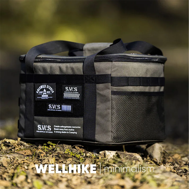 WELLHIKE Outdoor Camping Gas Canister Utensils Storage Bag Large Capacity Storage Bag Waterproof Picnic Food Insulation