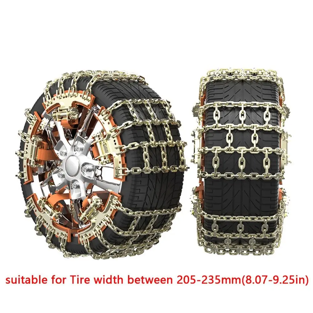 2Pcs Non-slip Car Tire Snow Chains Winter Tyre Driving Safety Anti-skid Chains Thickened Snow Mud Sand Car Tires Accessory