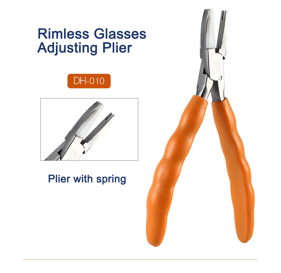 Quality Eyeglasses Plier With Spring Spectacle Glasses Nose Pad Adjusting End Piece Bridge Temple Adjusting Eyewear Repair Tool