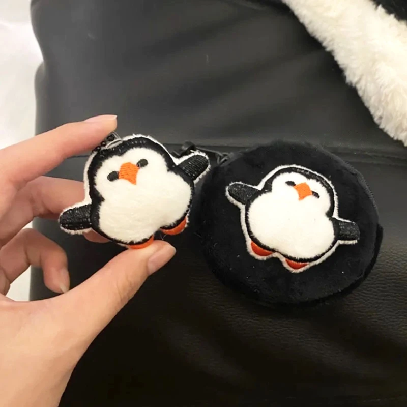 Penguin Plush Pendant Coin Purse Keychain Little Penguin Wallet Storage Bag Lipstick Card Bag Earphone Pendant Decor Gifts