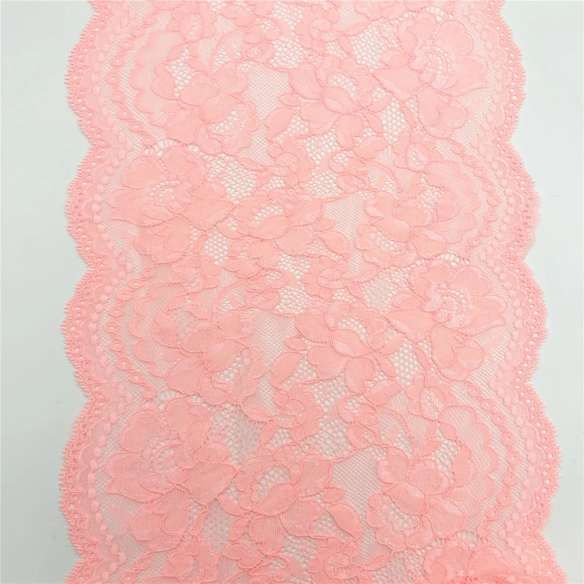 3y/lot Width 22.50cm Pale Pretty Pink Elastic Stretch Lace Trims 4