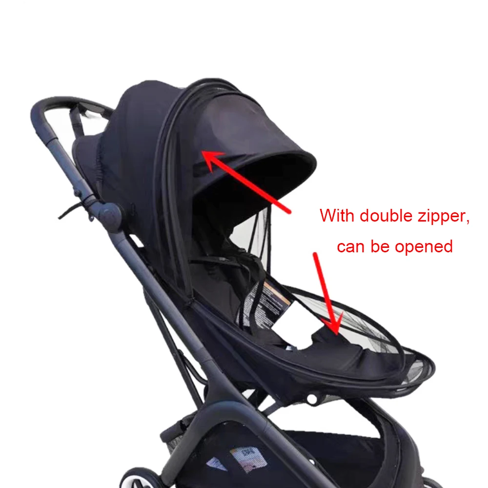 Stroller Mosquito Net For Bugaboo Butterfly Foldable With Zipper Openable